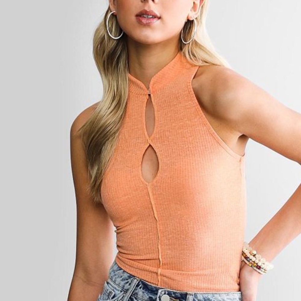 GORGEOUS CUT OUT ORANGE TANK